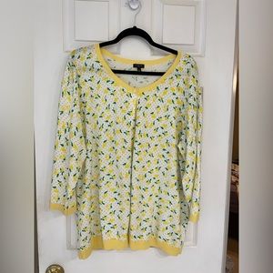 Lemon cardigan Talbots 1X.